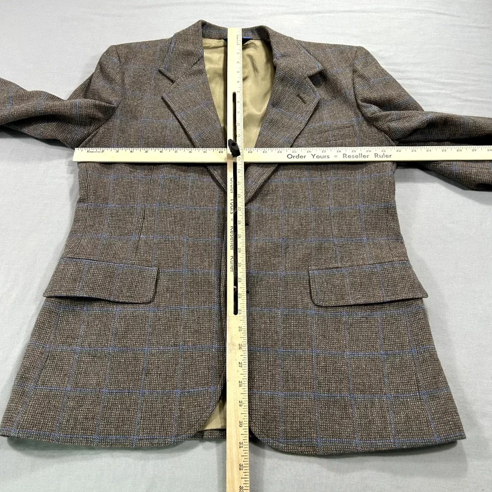 VINTAGE Pendleton‎ Blazer Mens 42 Brown Check Wool Sport Coat Jacket 80s